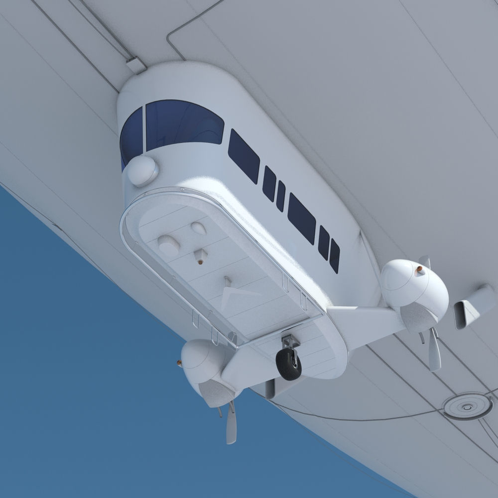 Generic Blimp Airship 3D model_6