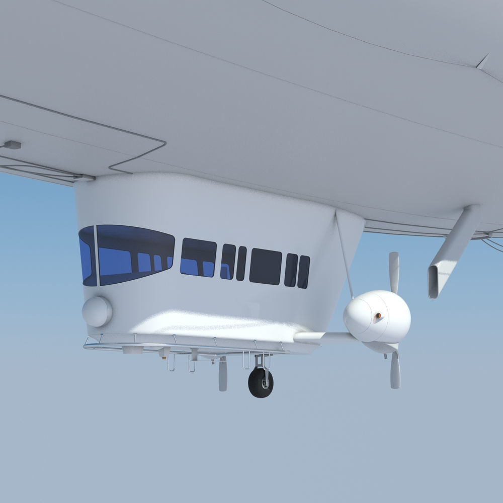 Generic Blimp Airship 3D model_2