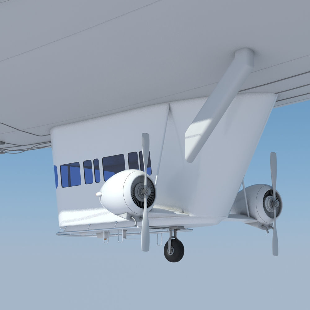 Generic Blimp Airship 3D model_5