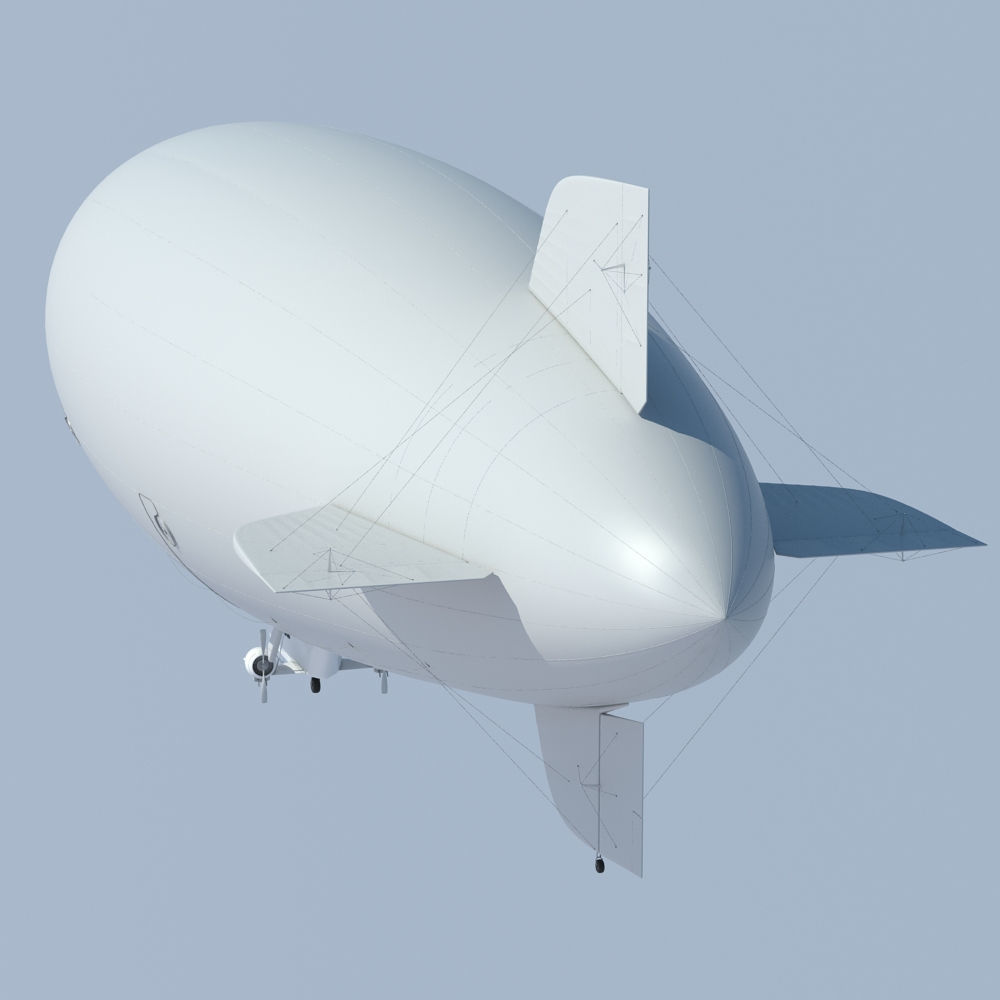 Generic Blimp Airship 3D model_1
