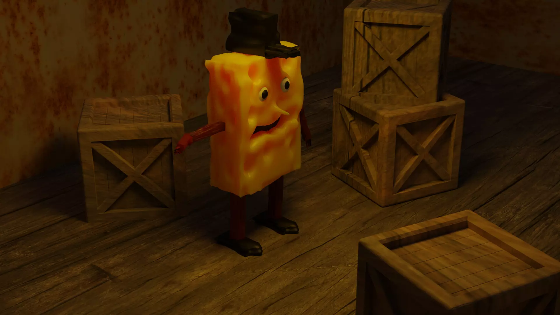 Horror Spongebob 3D model_0