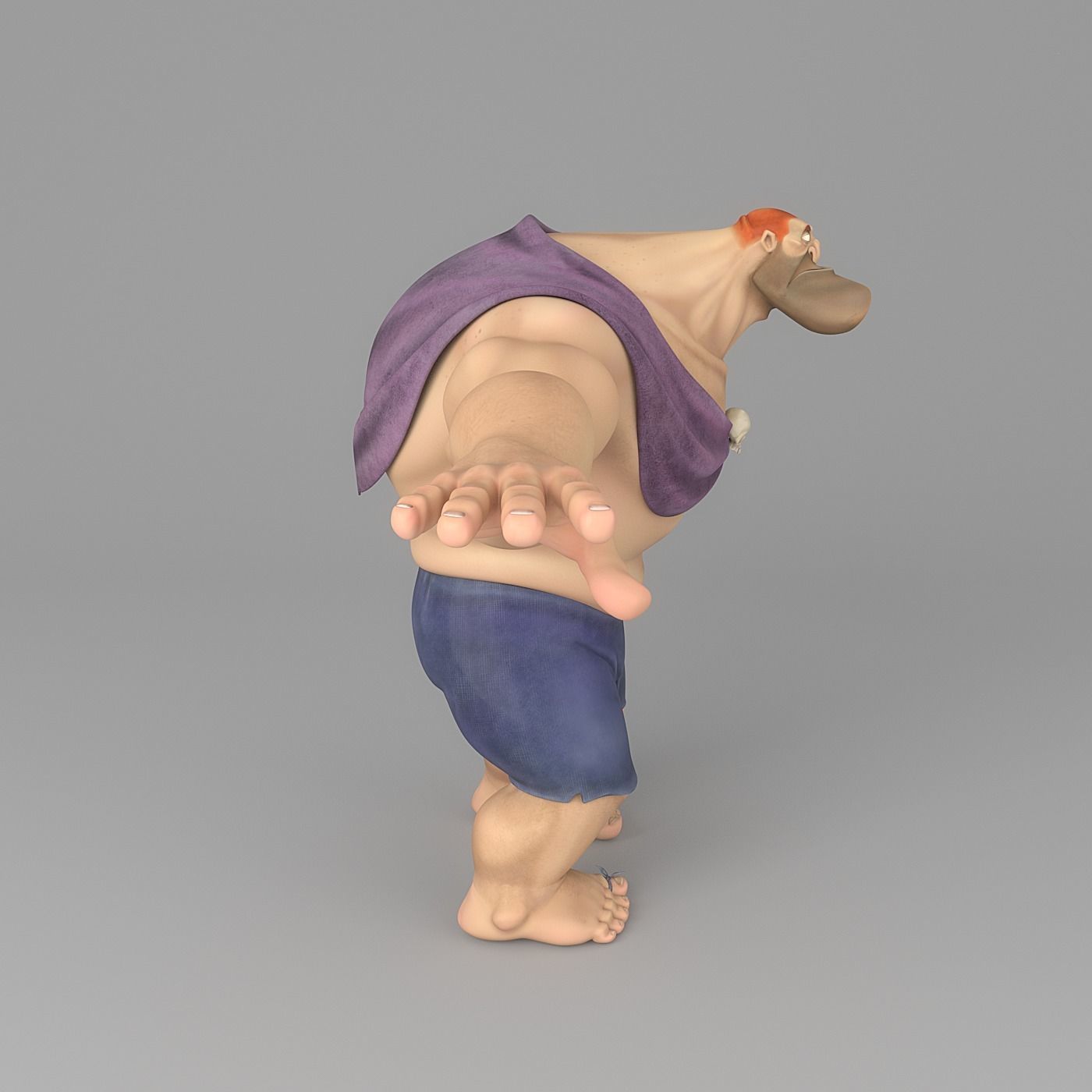 cartoon man 6 Low-poly 3D model_2