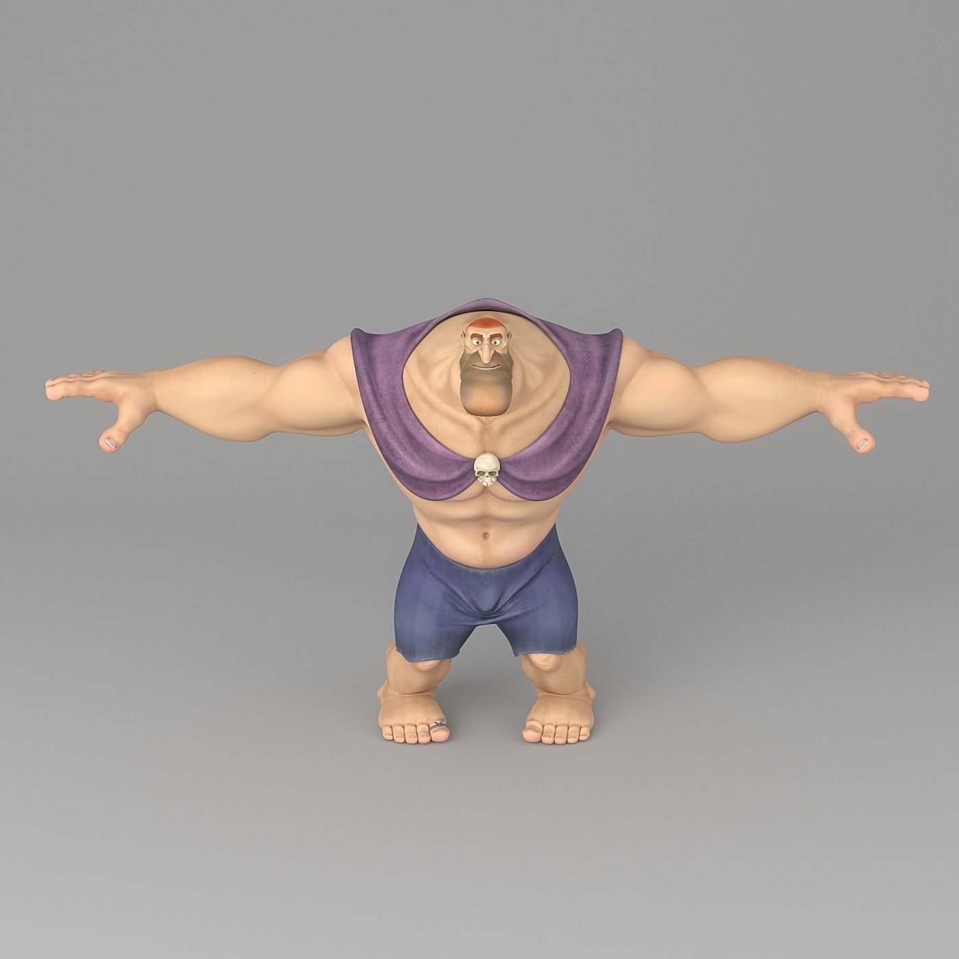 cartoon man 6 Low-poly 3D model_1