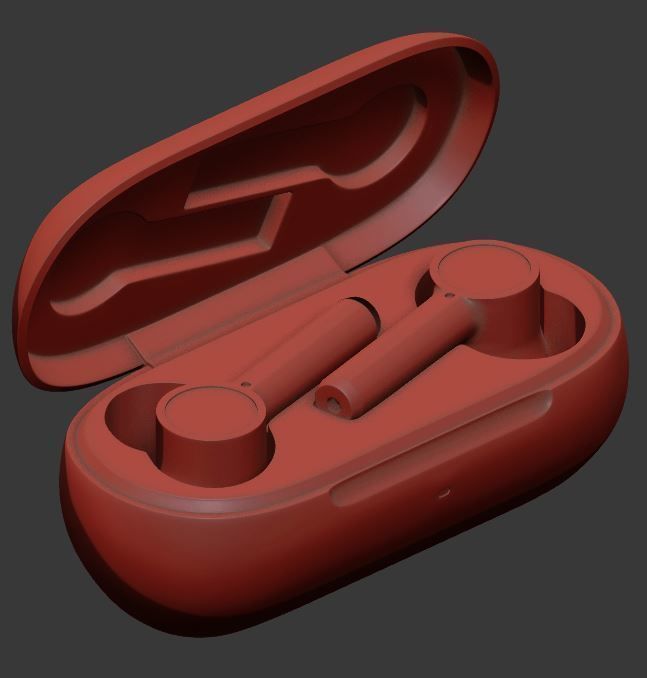 Earbuds model with case 3D model_3