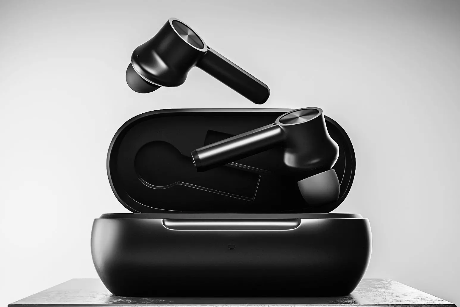 Earbuds model with case 3D model_0