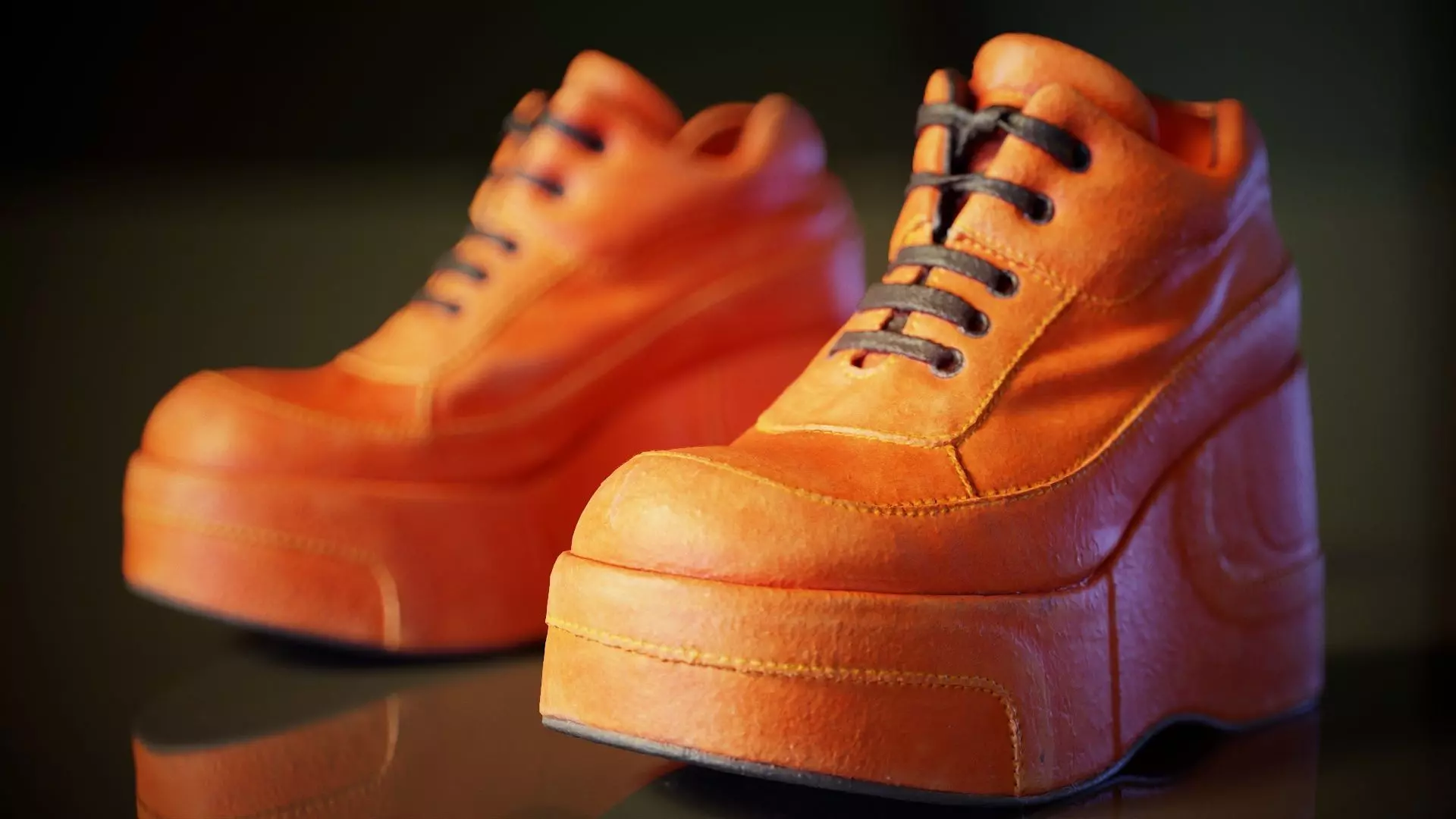 Velvet Shoe Low-poly 3D model