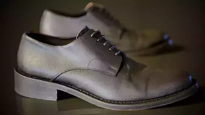 Suit Shoe Low-poly 3D model