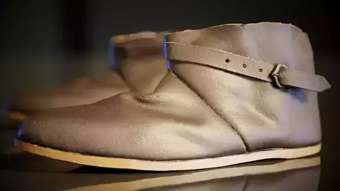 Medieval Shoe Low-poly 3D model