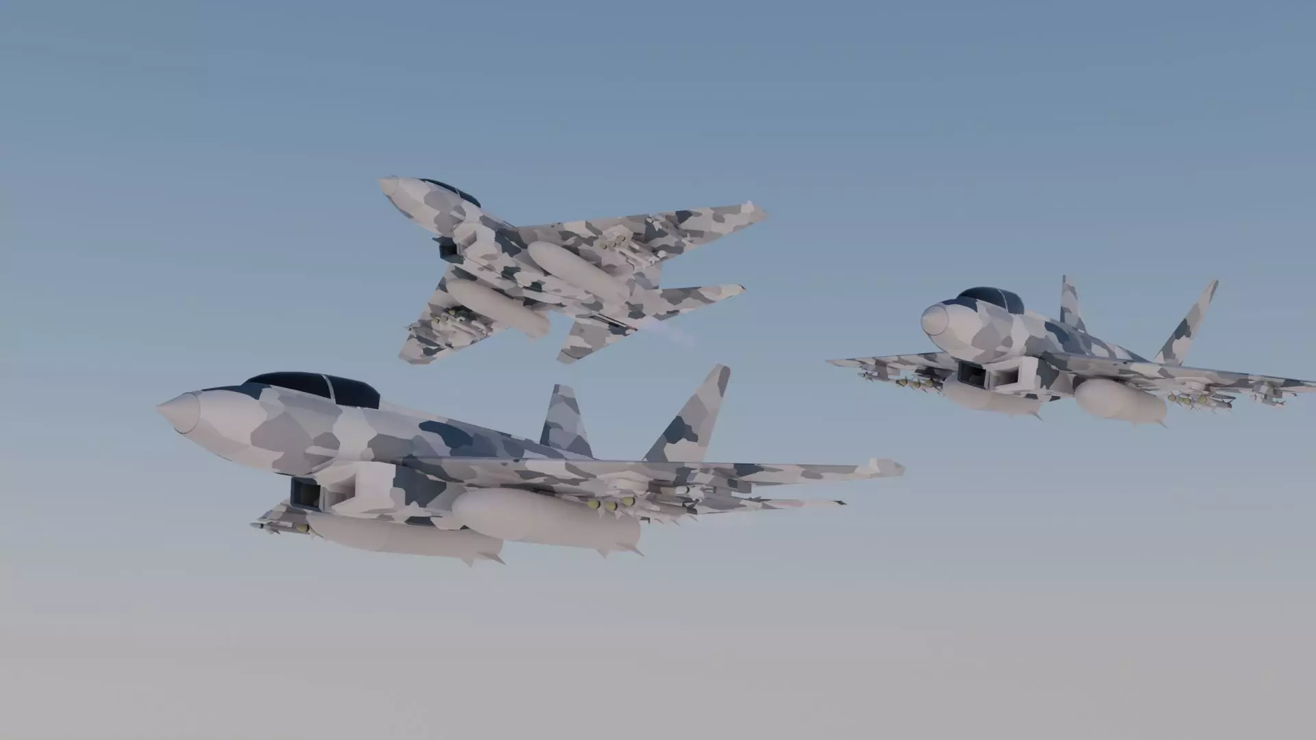 Simple Fighter Jet - Low Poly Low-poly 3D model