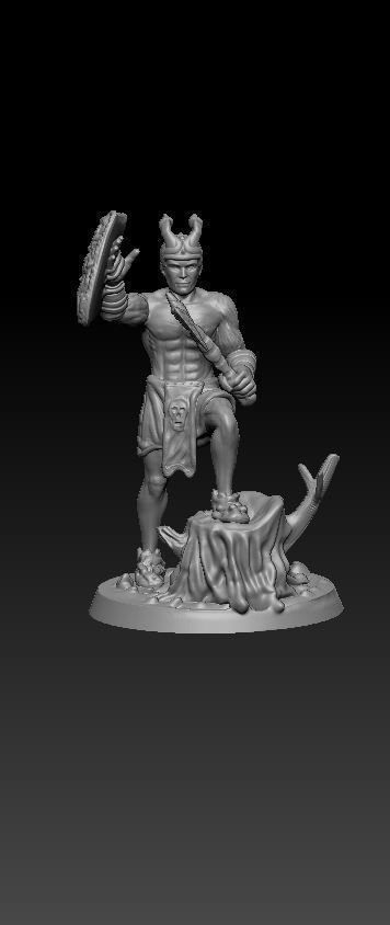Warrior 32mm DND Fantasy WOW RPG Table top game 3D print model_1