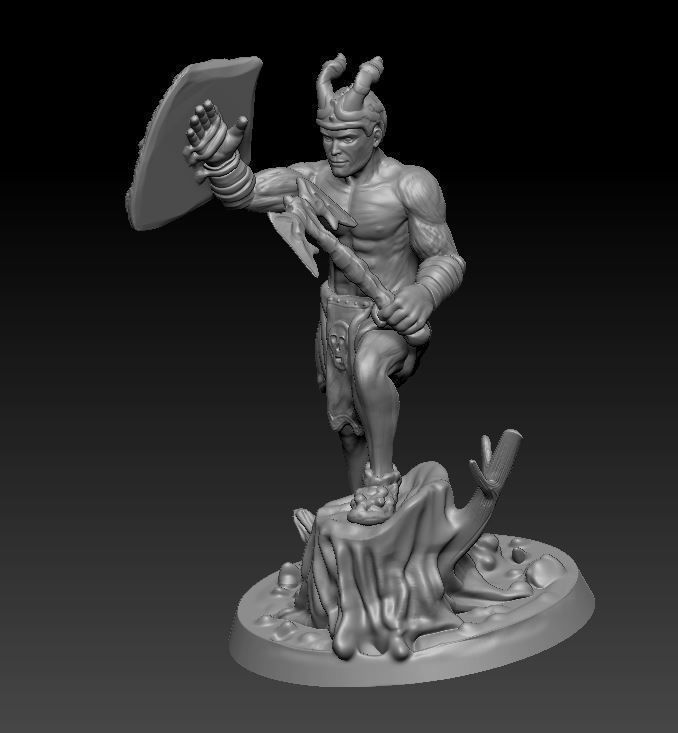 Warrior 32mm DND Fantasy WOW RPG Table top game 3D print model_4