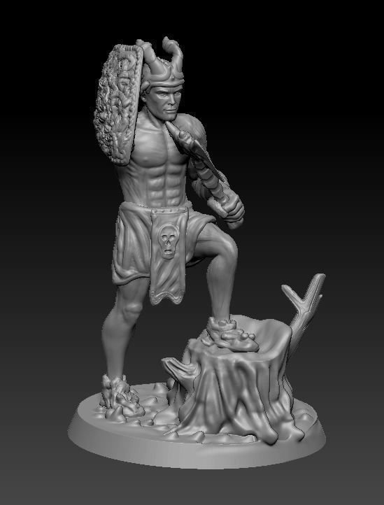 Warrior 32mm DND Fantasy WOW RPG Table top game 3D print model_3