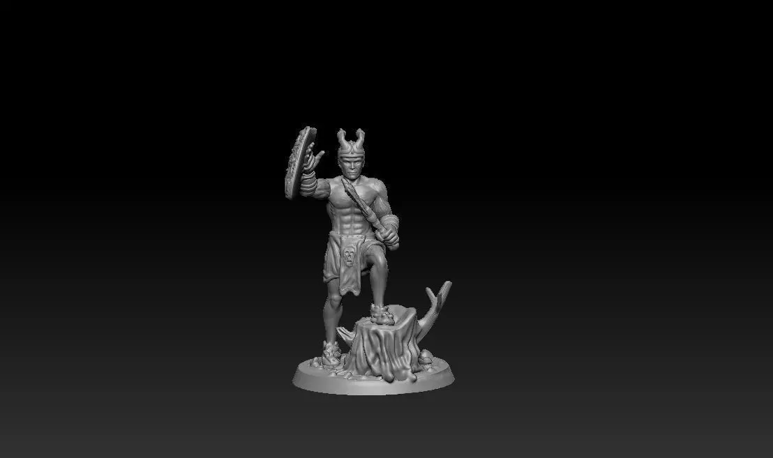 Warrior 32mm DND Fantasy WOW RPG Table top game 3D print model_0