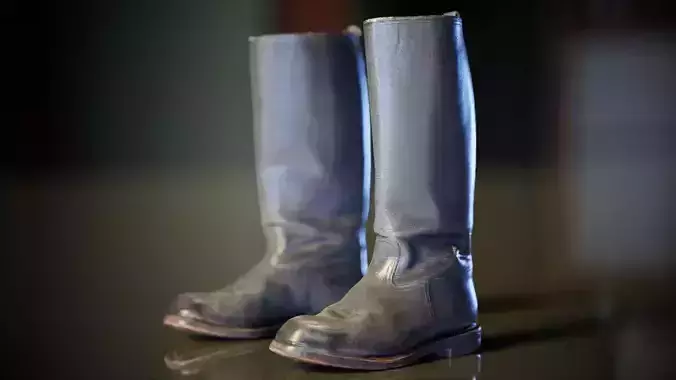 Heavy Leather Boot Low-poly 3D model