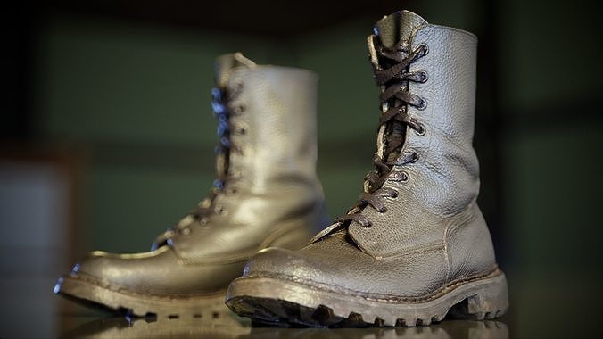 Combats Boots Low-poly 3D model