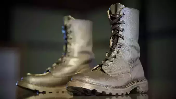 Combats Boots Low-poly 3D model