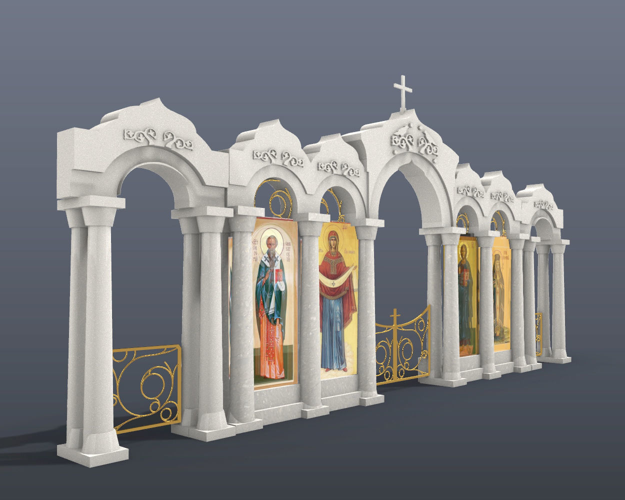 Templon - iconostasis 3D model_1