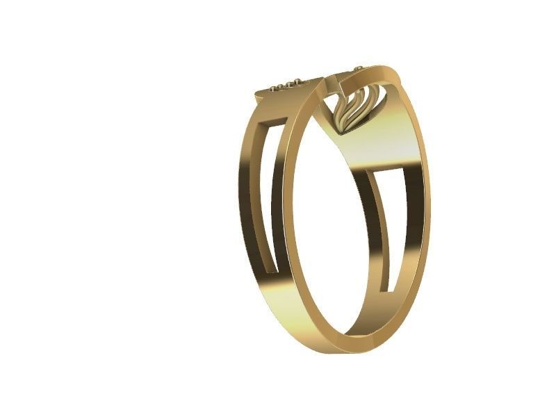 leaf ring stl verified 3D print model_7