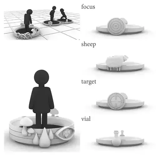 condition marker stackable rings focus sheep target vial