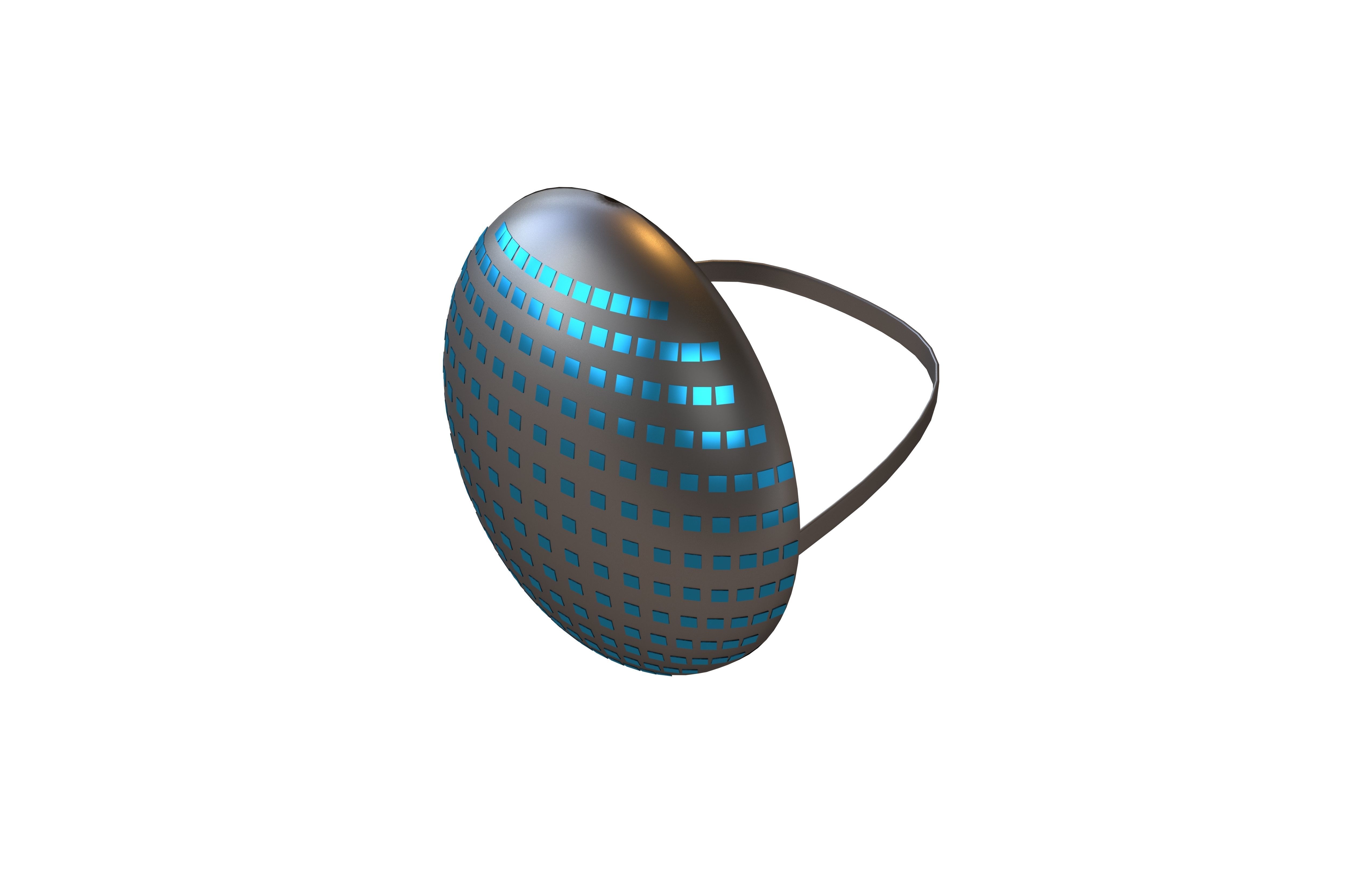 Future Technology Mask v1 005 Low-poly 3D model_1