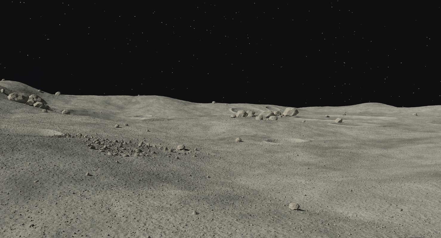 Moon Surface 3D model_14