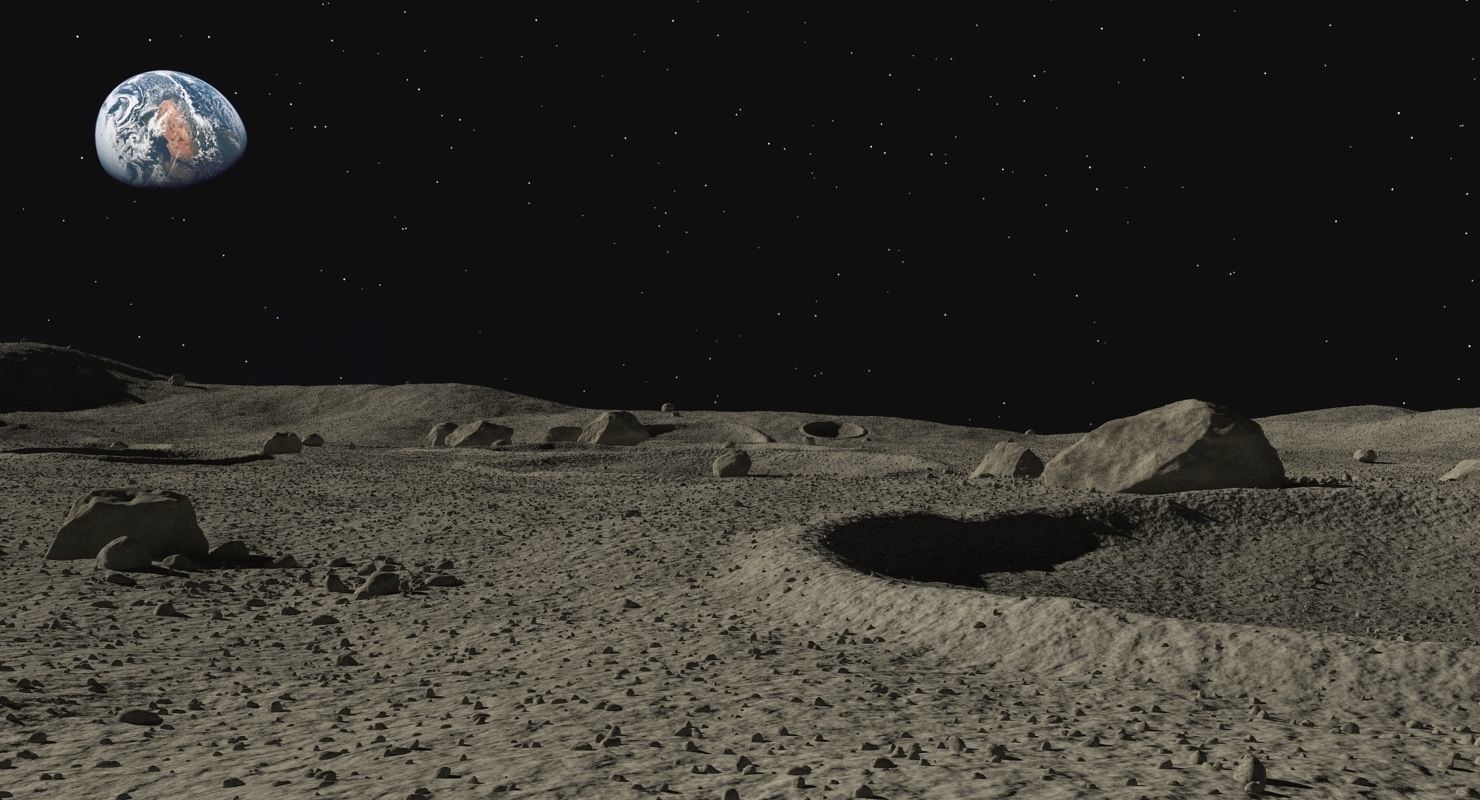 Moon Surface 3D model_6