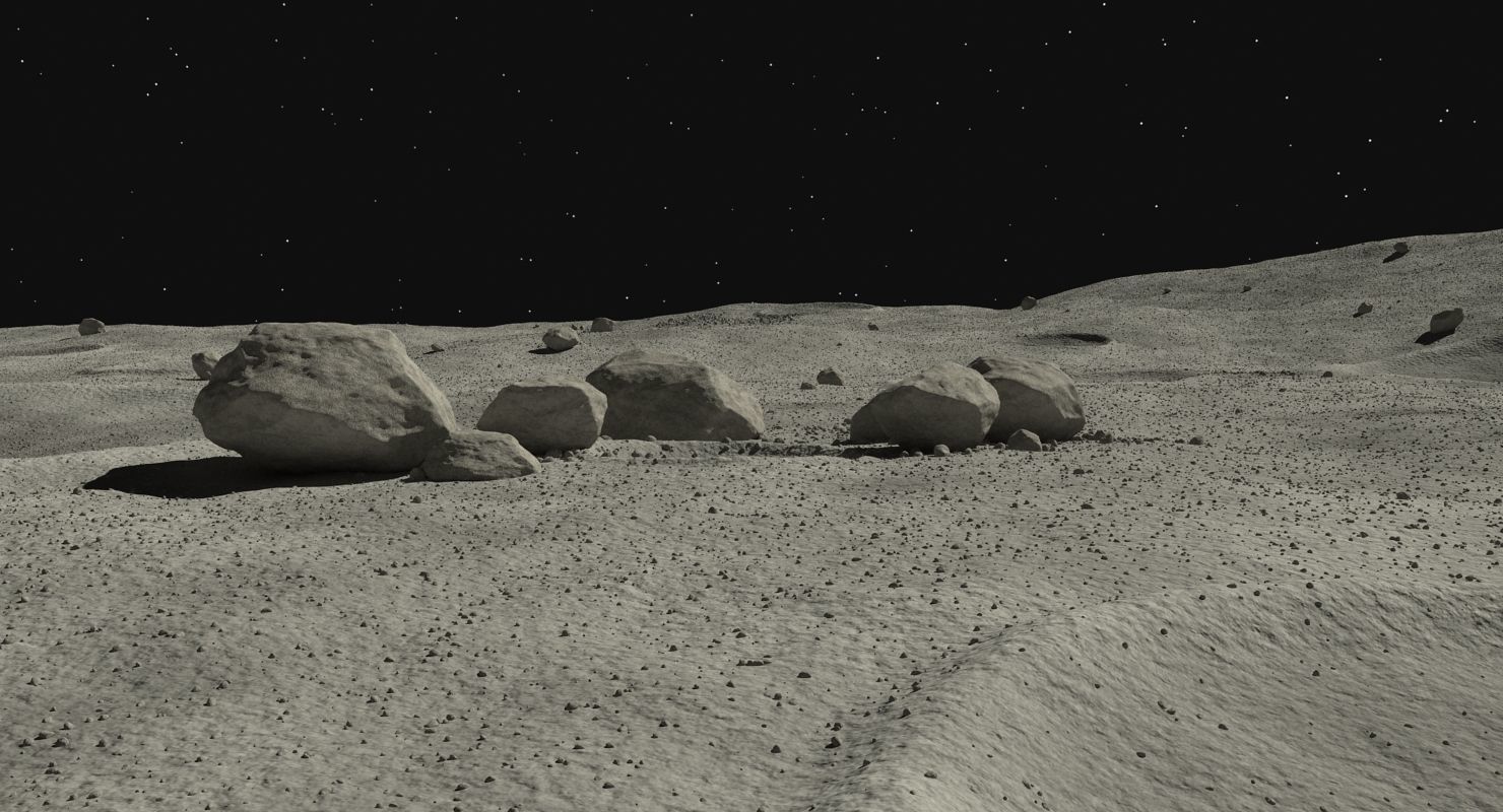 Moon Surface 3D model_5