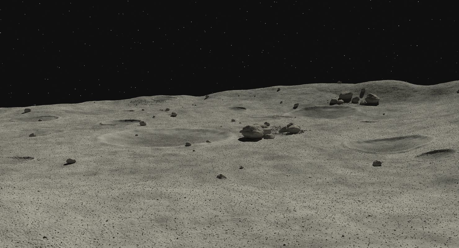 Moon Surface 3D model_7