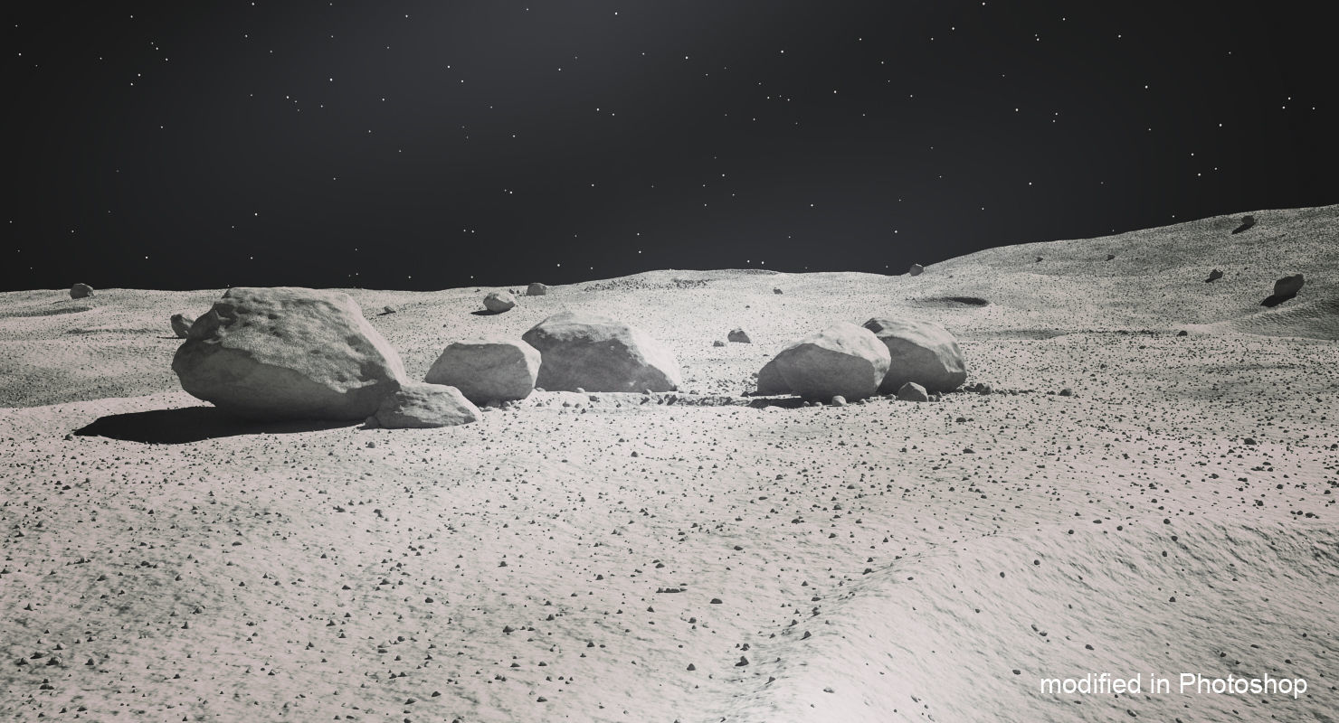Moon Surface 3D model_16