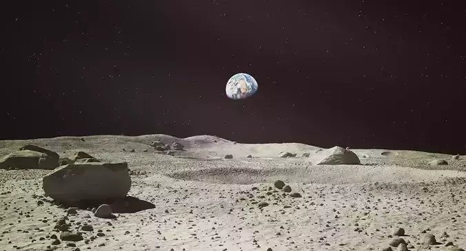 Moon Surface 3D model