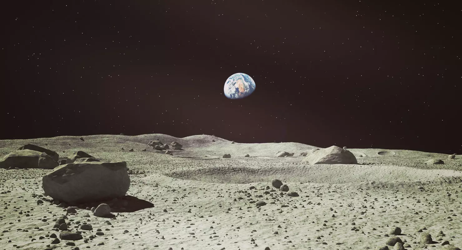 Moon Surface 3D model_0