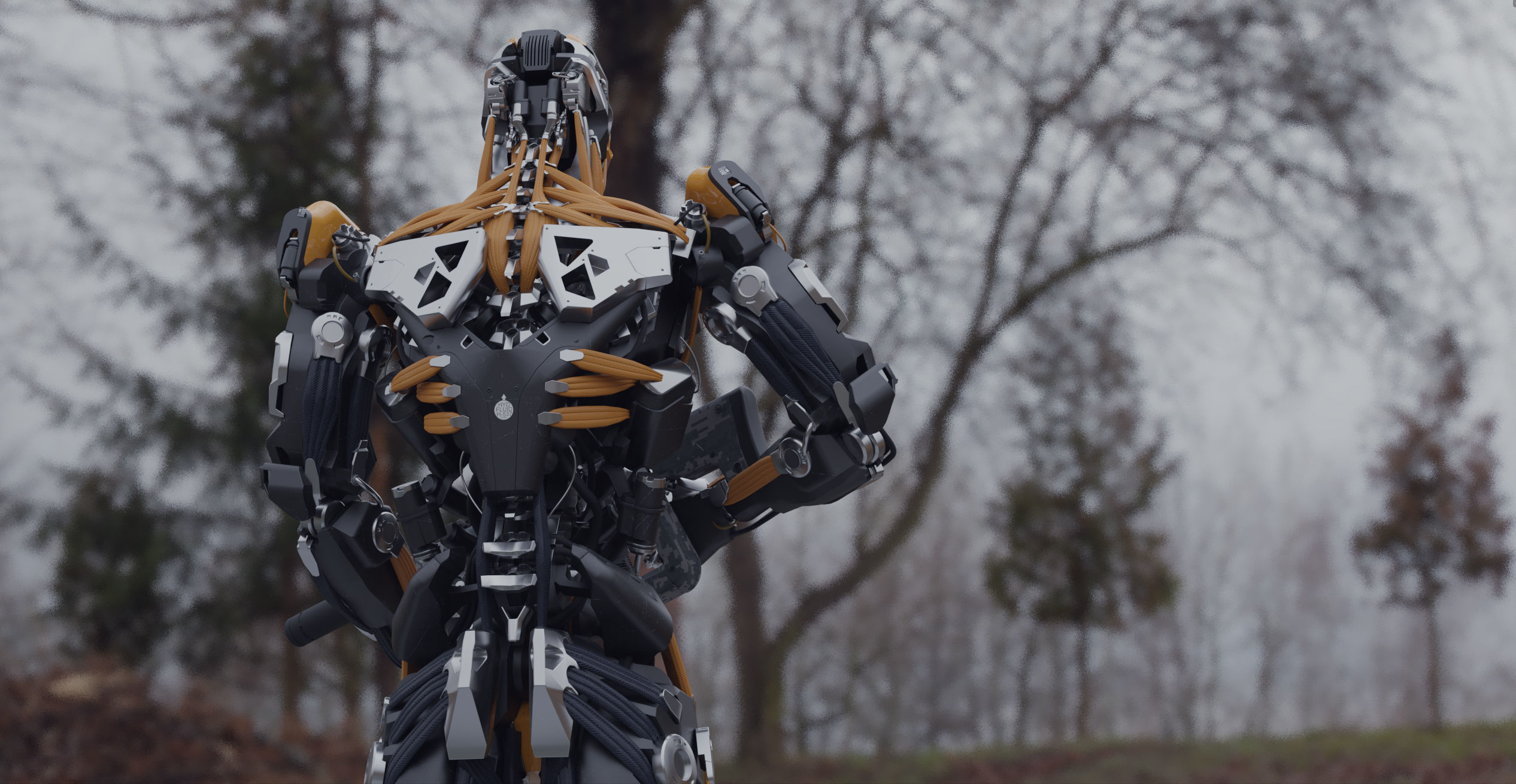 Evil Machine Low-poly 3D model_9