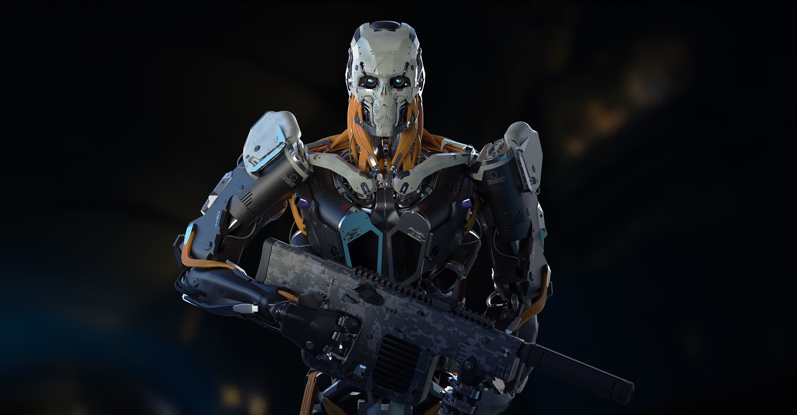 Evil Machine Low-poly 3D model_11