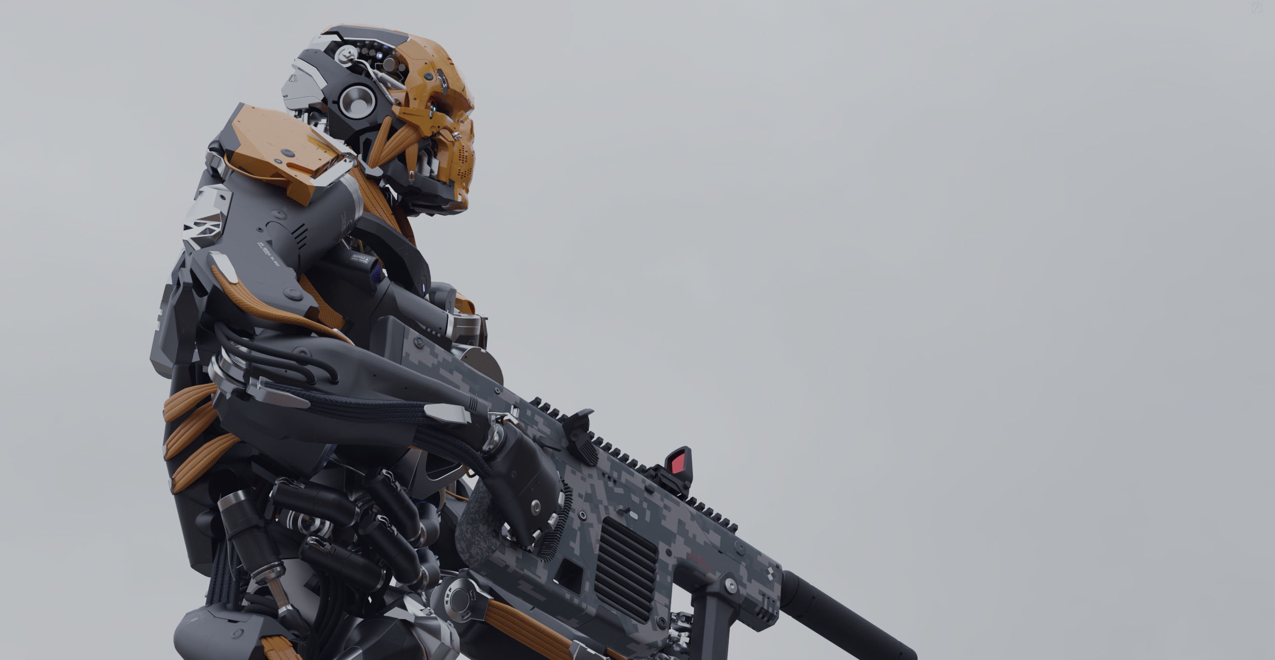 Evil Machine Low-poly 3D model_7