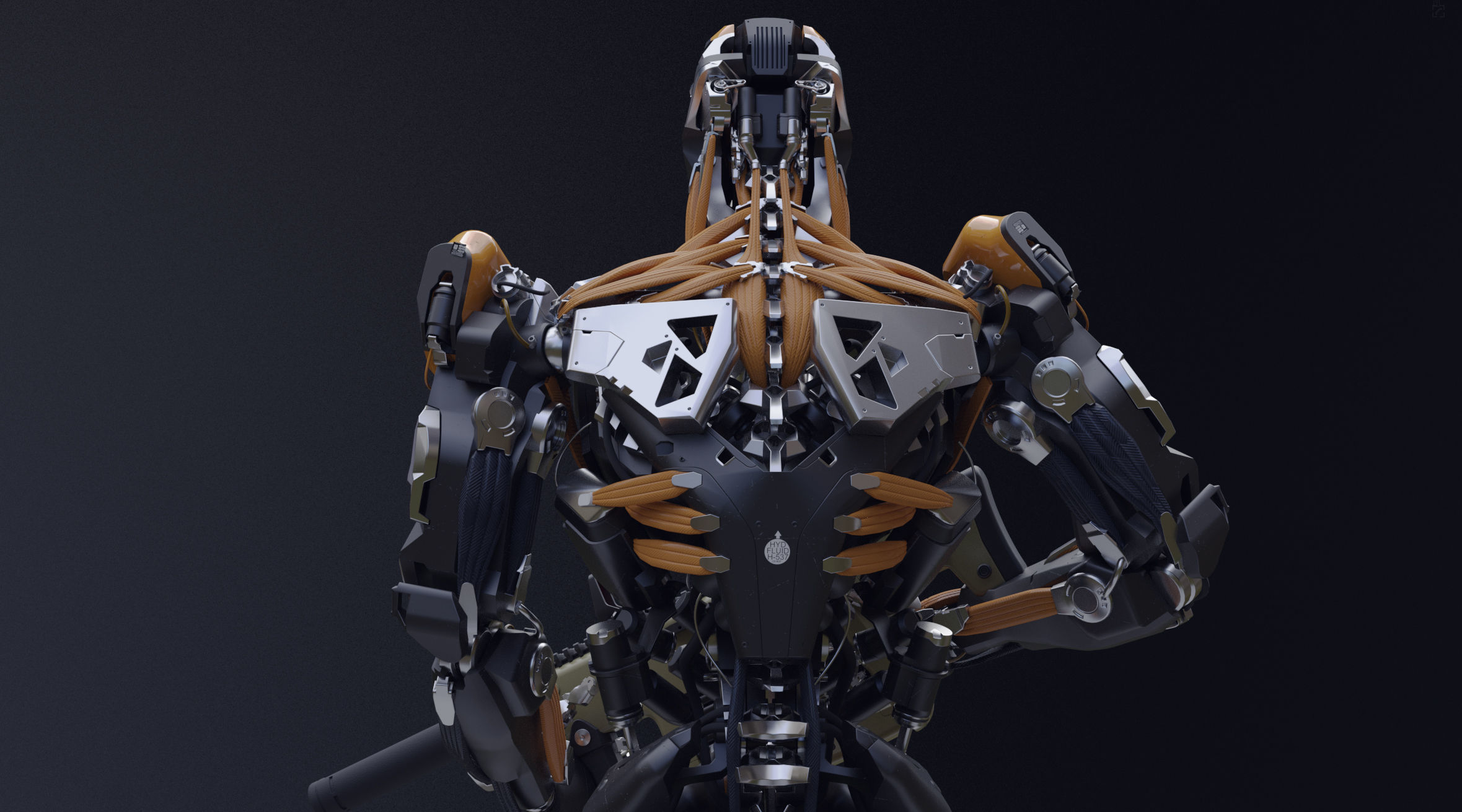 Evil Machine Low-poly 3D model_4