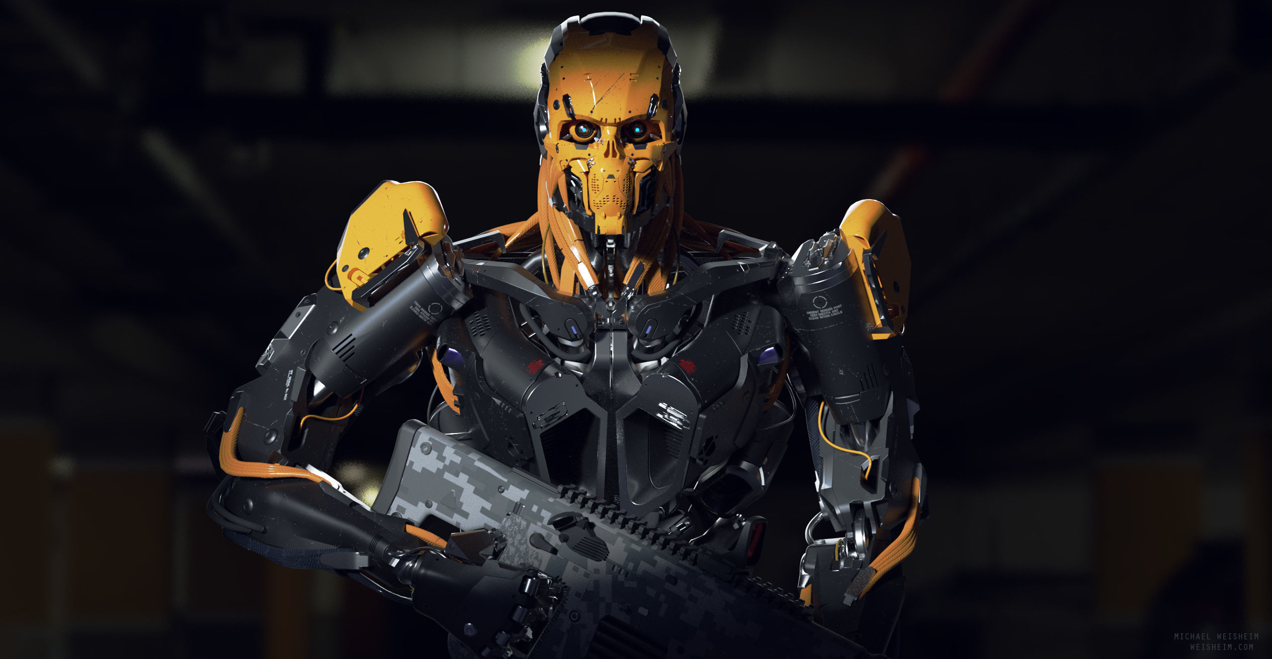 Evil Machine Low-poly 3D model_6