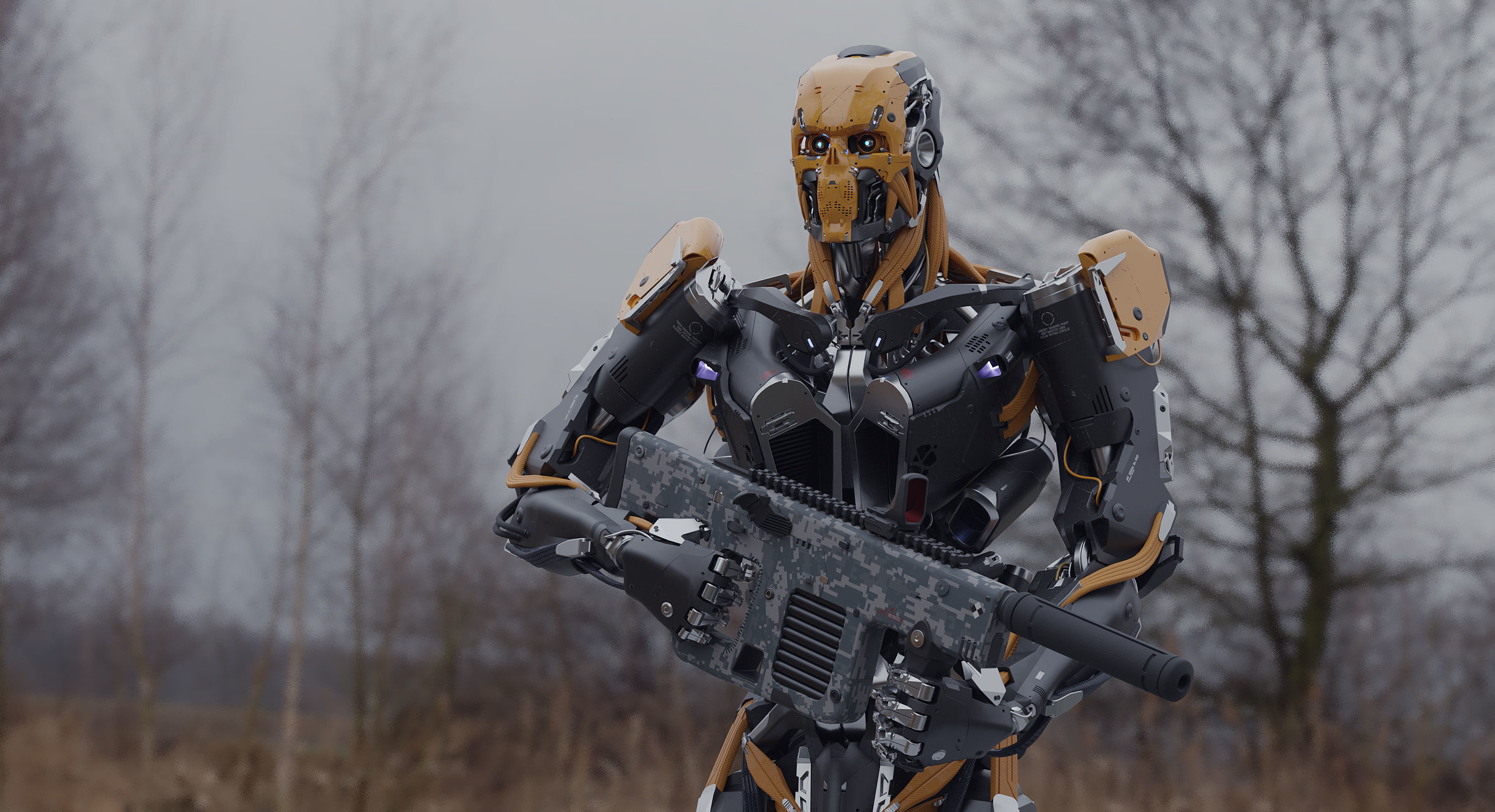 Evil Machine Low-poly 3D model_10