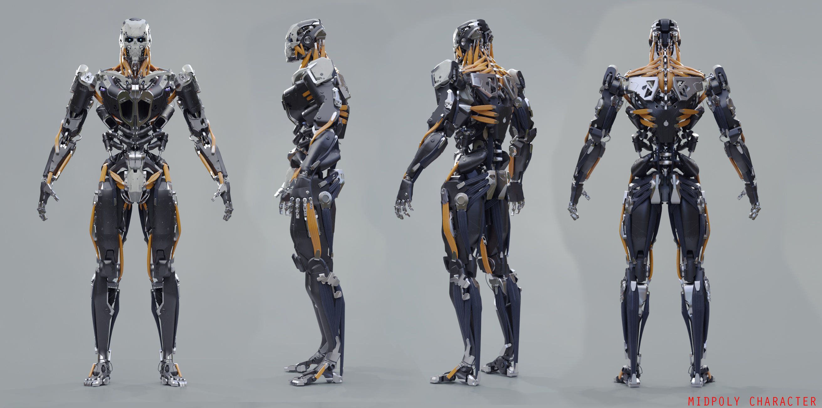 Evil Machine Low-poly 3D model_12