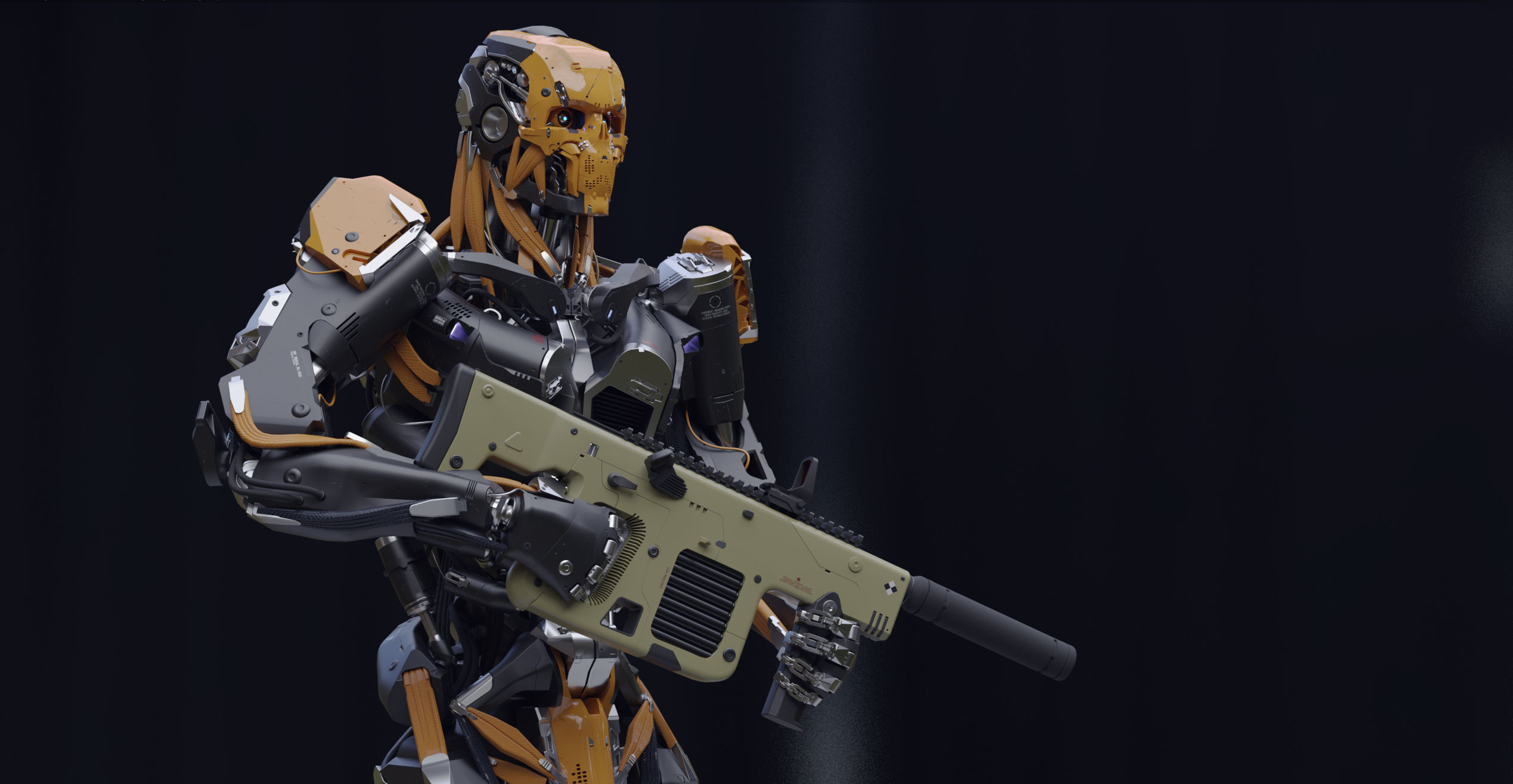 Evil Machine Low-poly 3D model_5