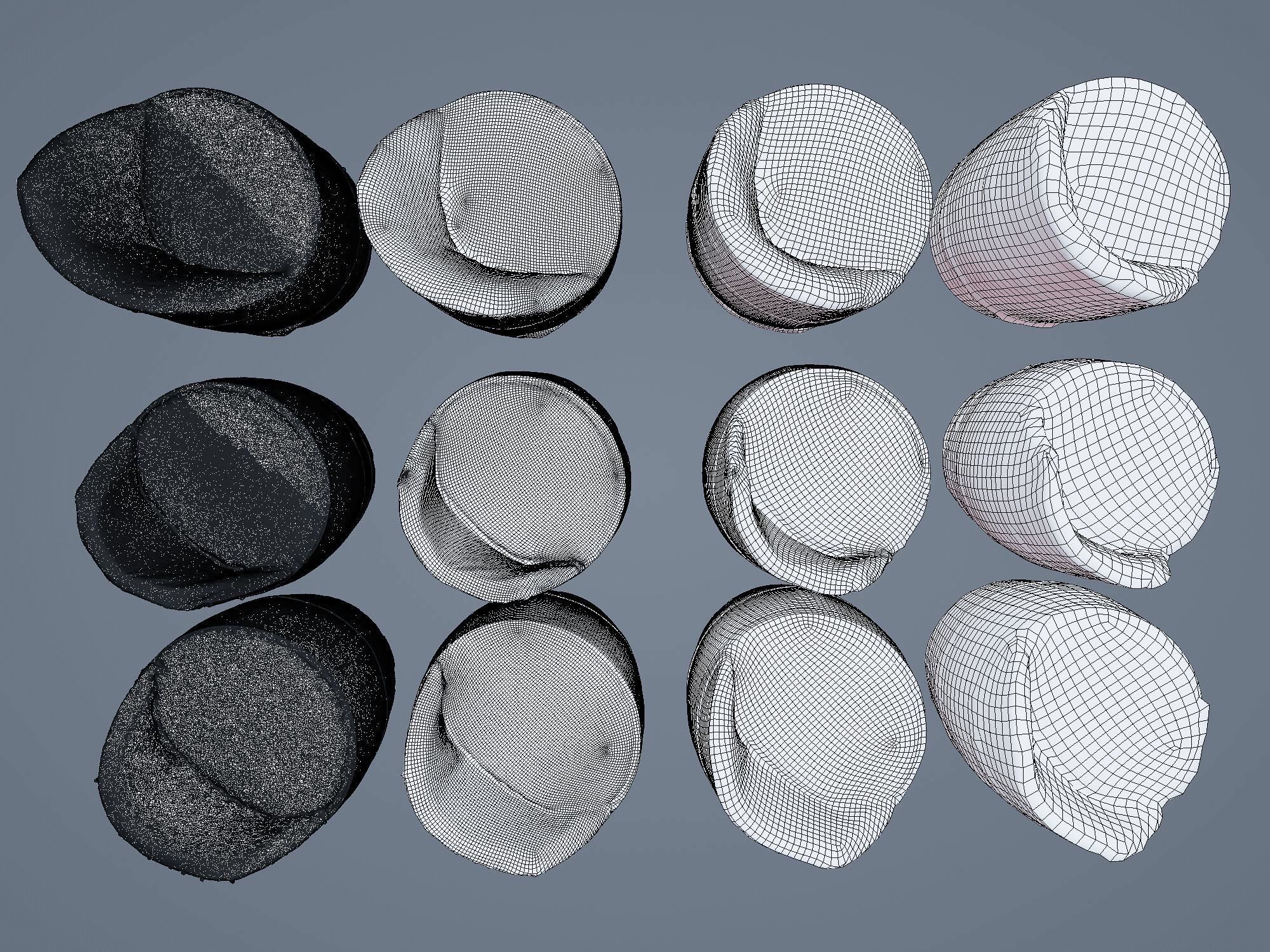 used wine barrel furniture scan with 4 LODs - Gameready Low-poly 3D model_5