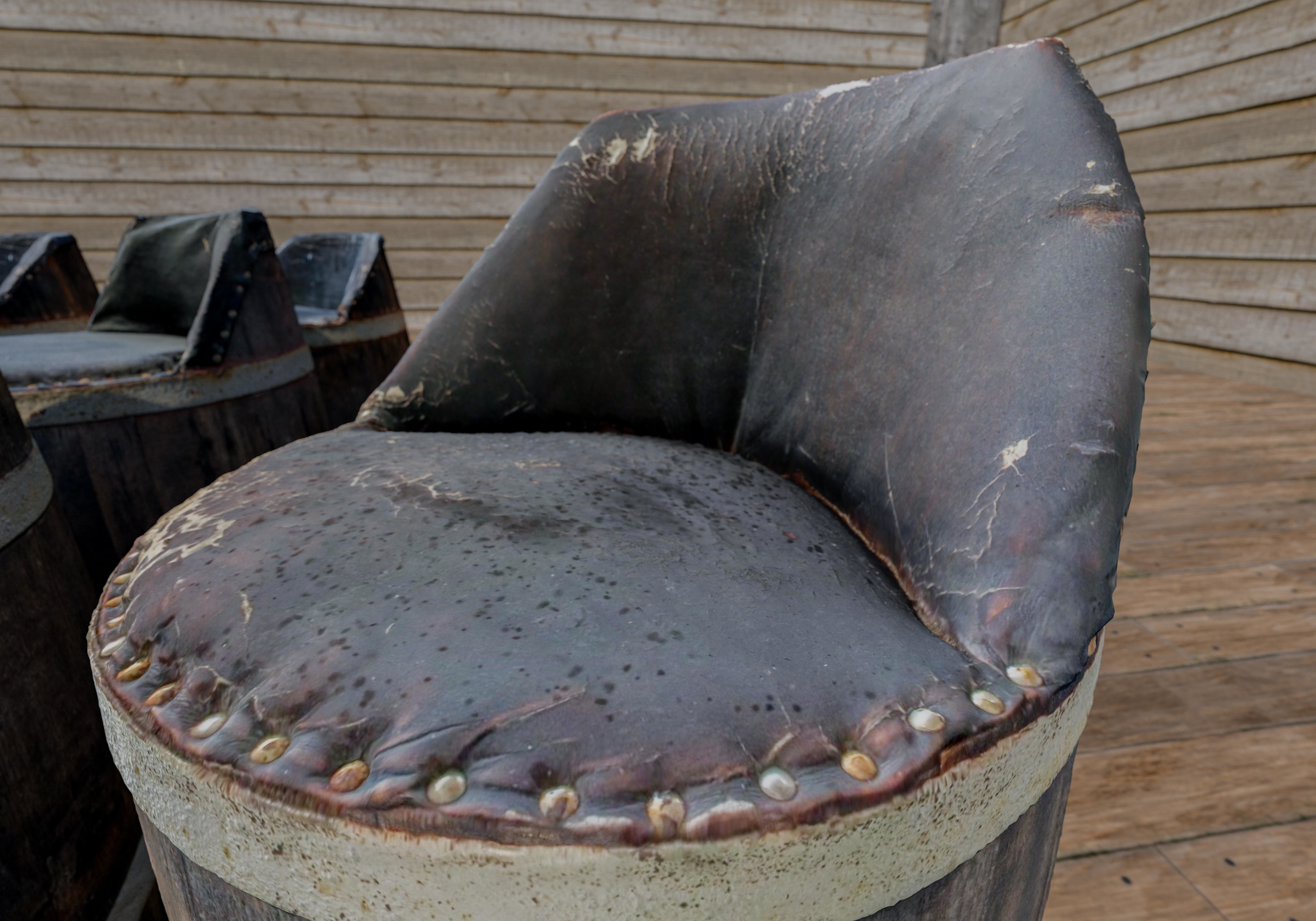 used wine barrel furniture scan with 4 LODs - Gameready Low-poly 3D model_11