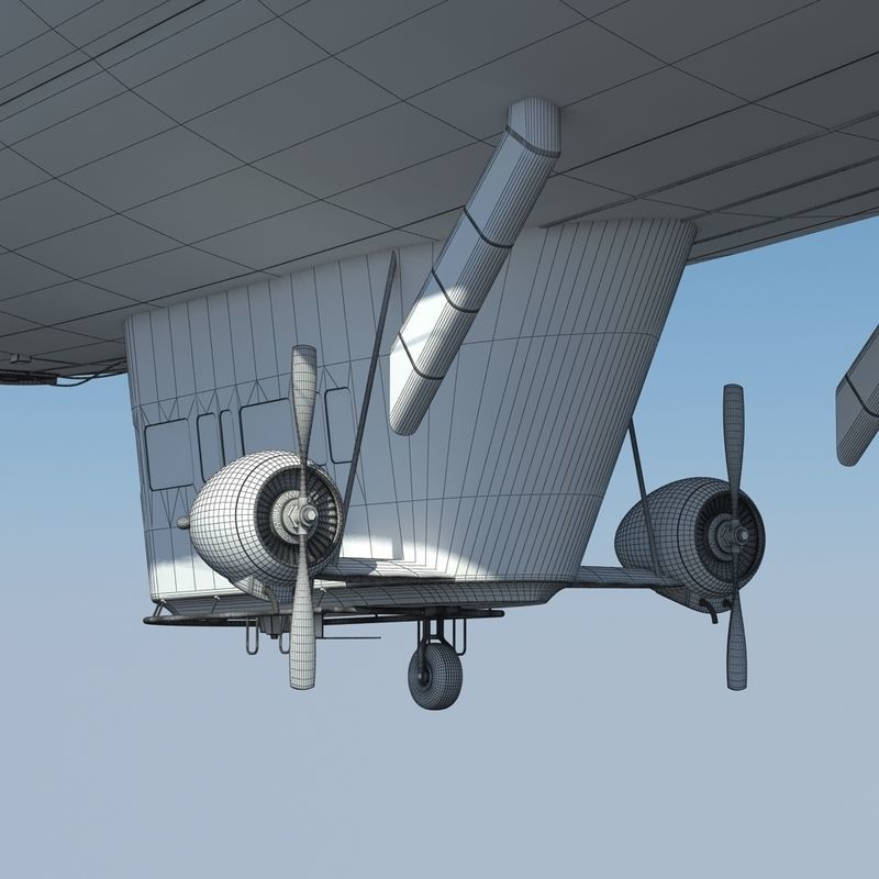 Good Year Blimp 3D model_4