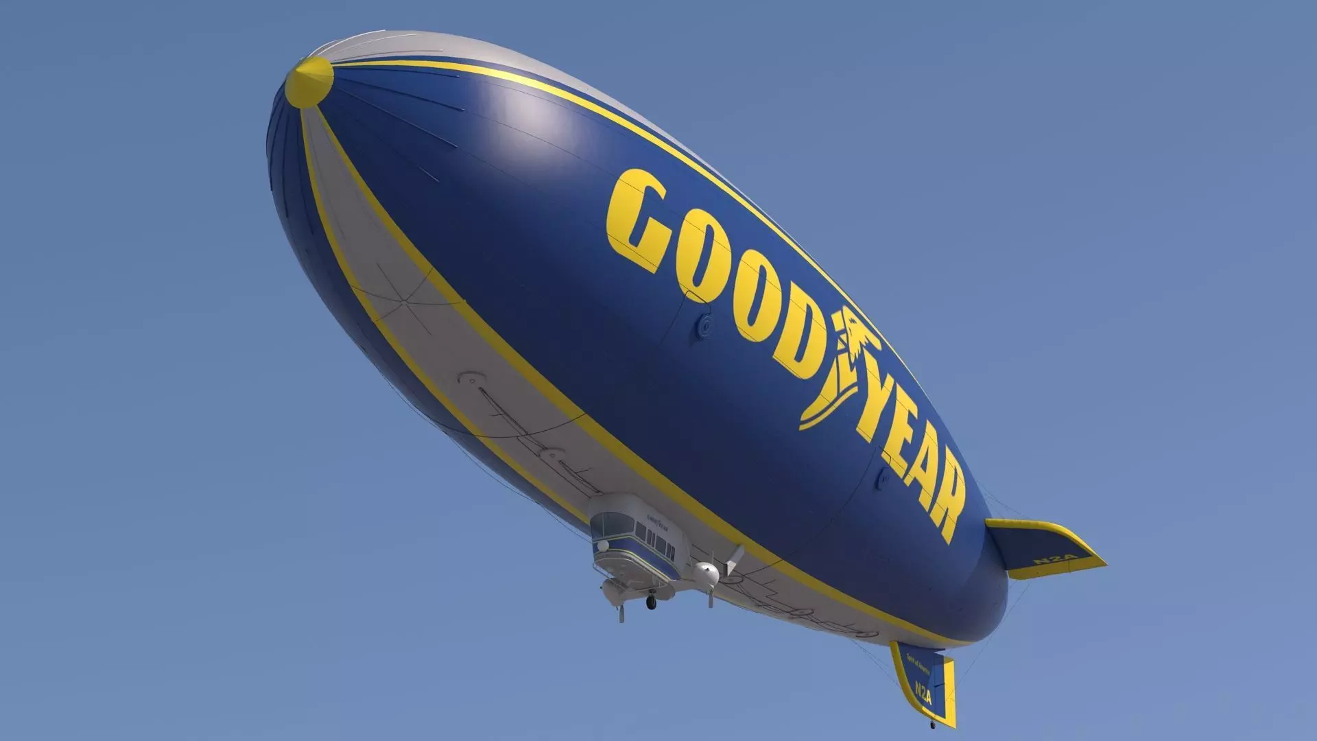 Good Year Blimp 3D model_0