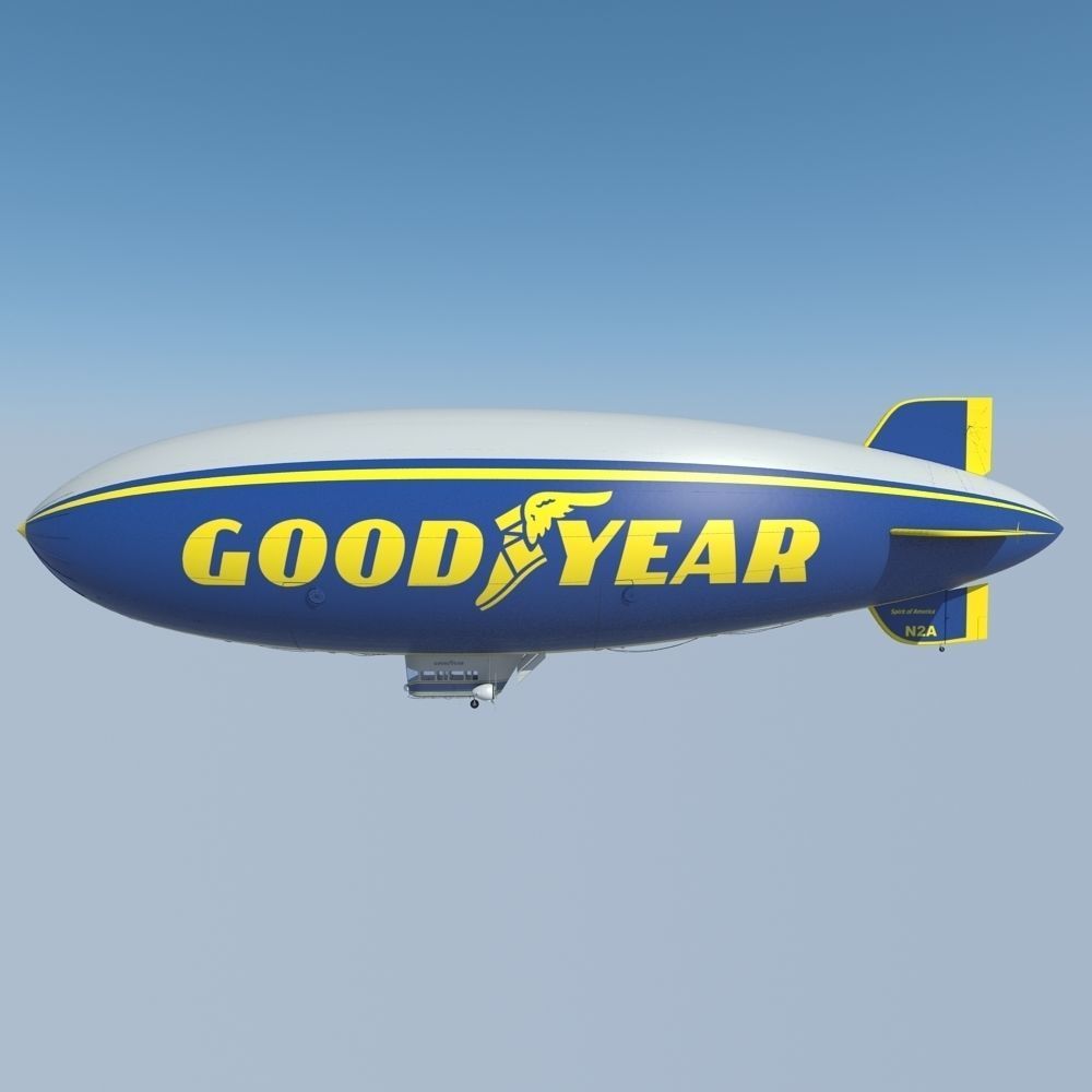Good Year Blimp 3D model_1