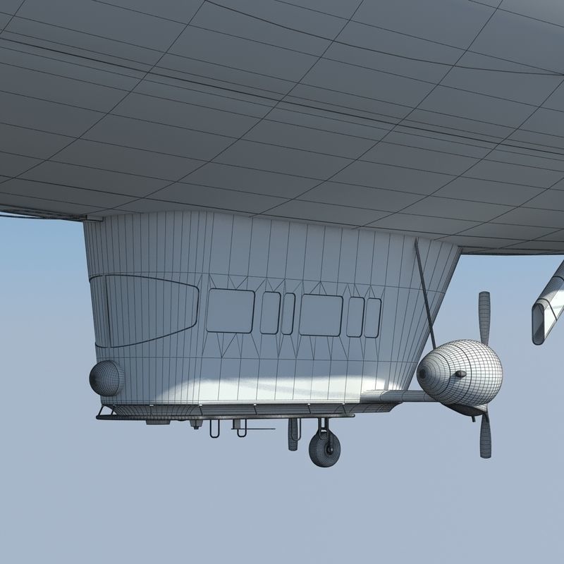Good Year Blimp 3D model_2