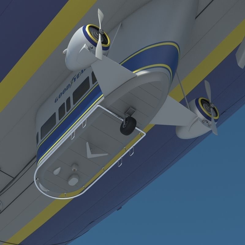 Good Year Blimp 3D model_5