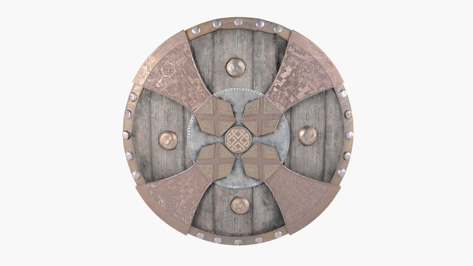Viking Shield 3D model_2