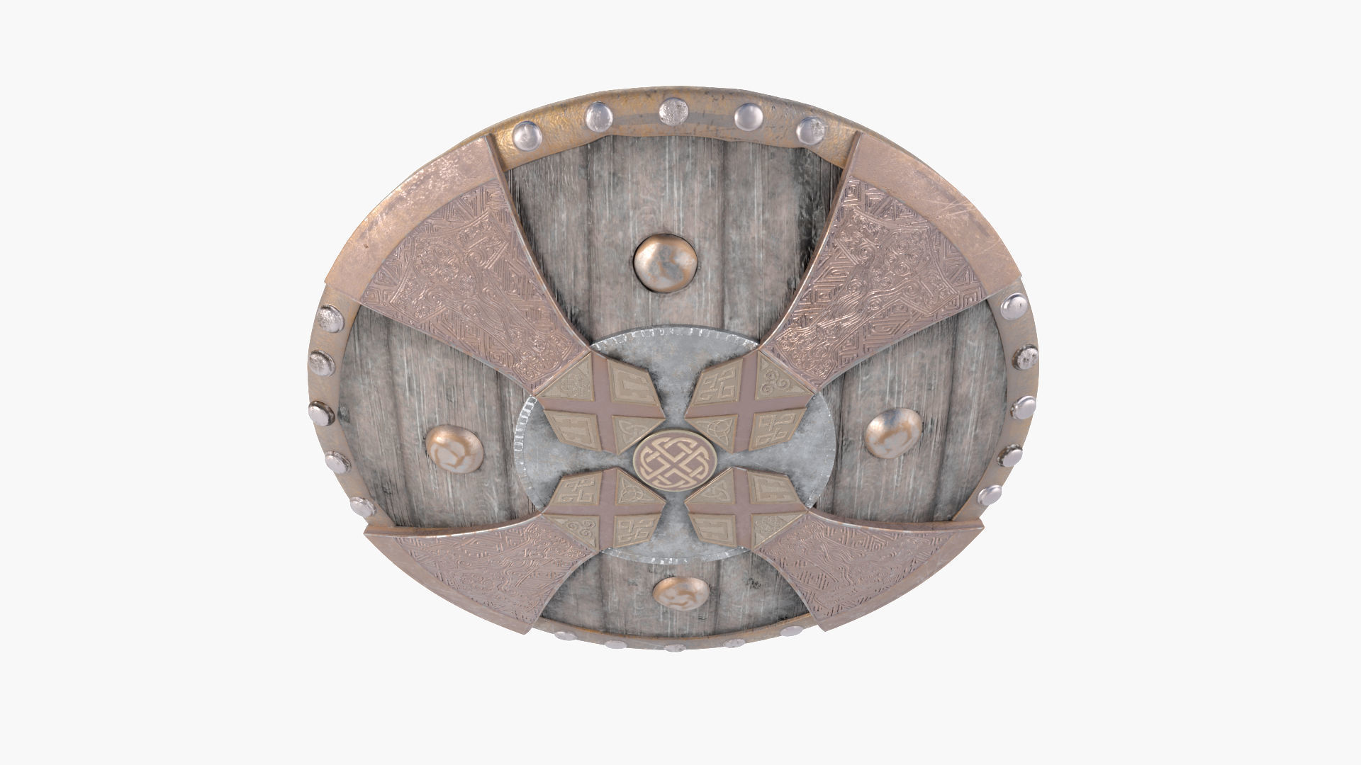 Viking Shield 3D model_7