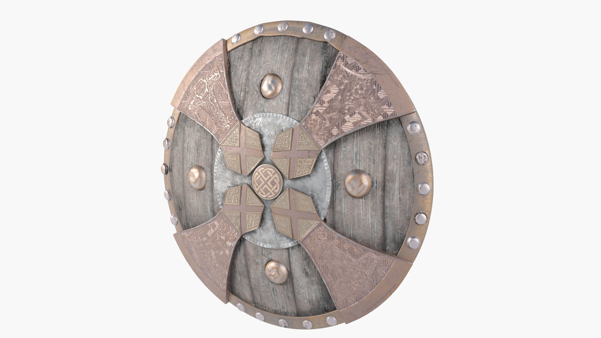 Viking Shield 3D model_4