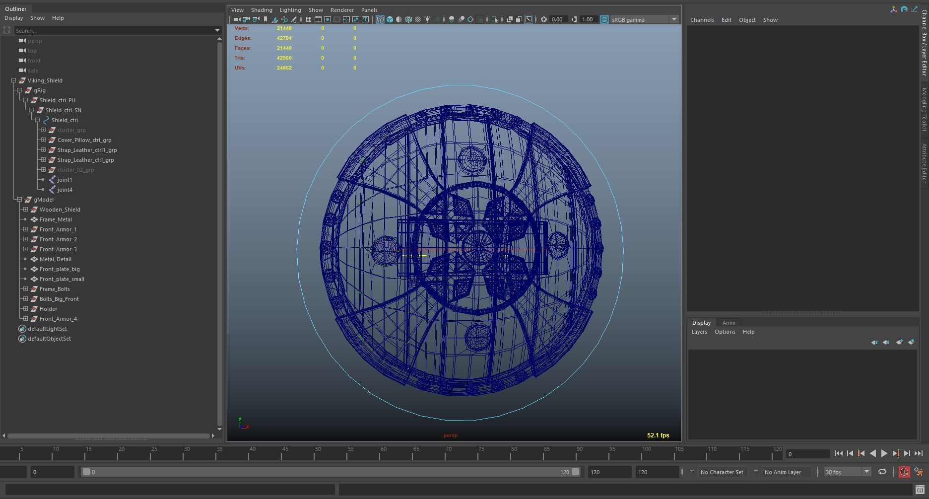 Viking Shield 3D model_16
